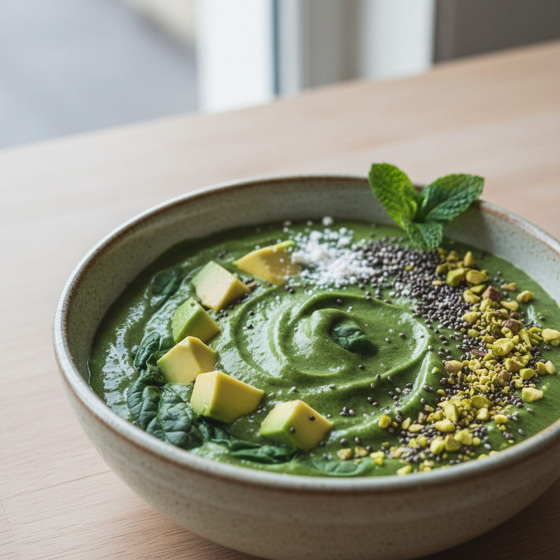 Smoothie Verde Power de Espinafre, Abacate e Whey – Energia e Proteína em 5 Minutos