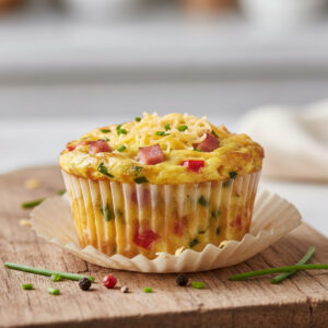 Muffin de Ovos Proteico: Energia, Sabor e Praticidade para o Seu Dia! - uma opção de muffin de ovos proteico.