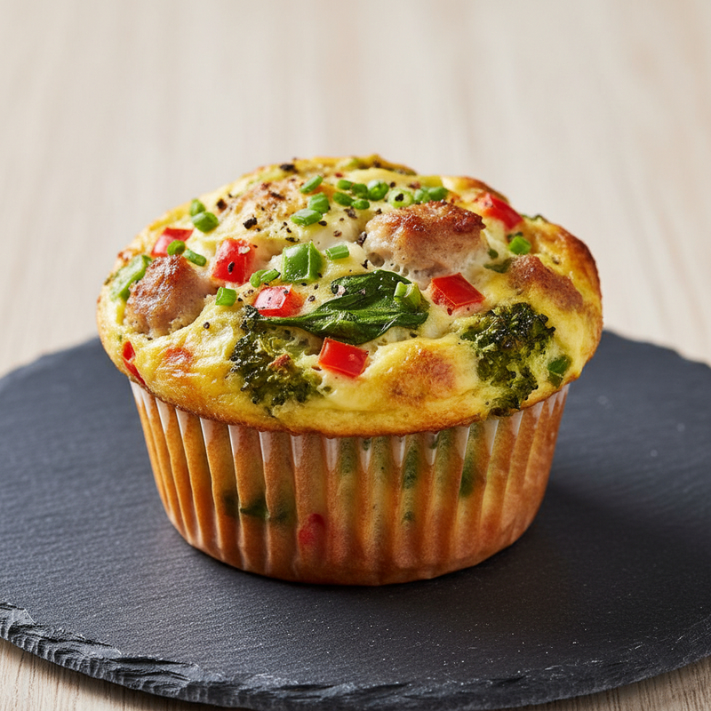 Muffin de Ovos Proteico com Legumes: Sabor, Praticidade e Energia para o Seu Dia! - uma opção de muffin de ovos proteico.